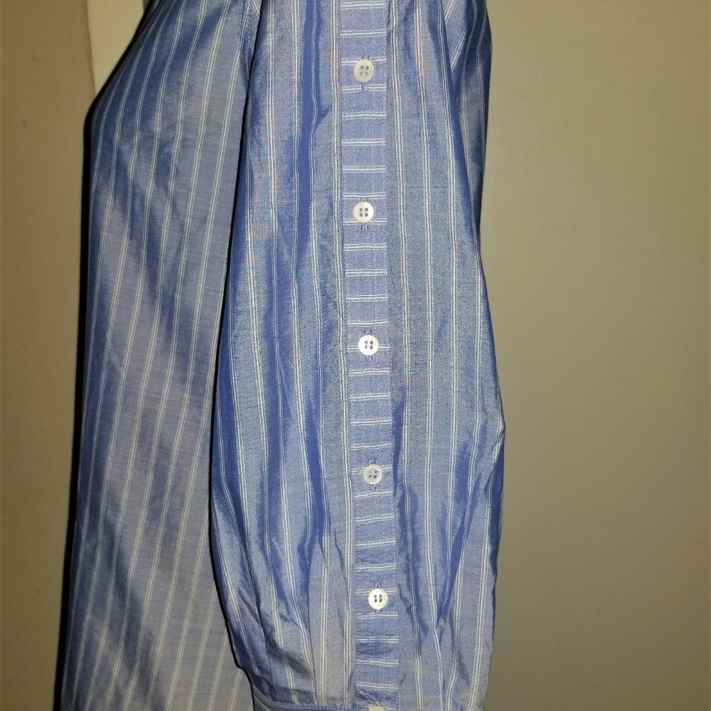 Final Price! Gentry Portofino - Loose Blue/White Stripe Blouse